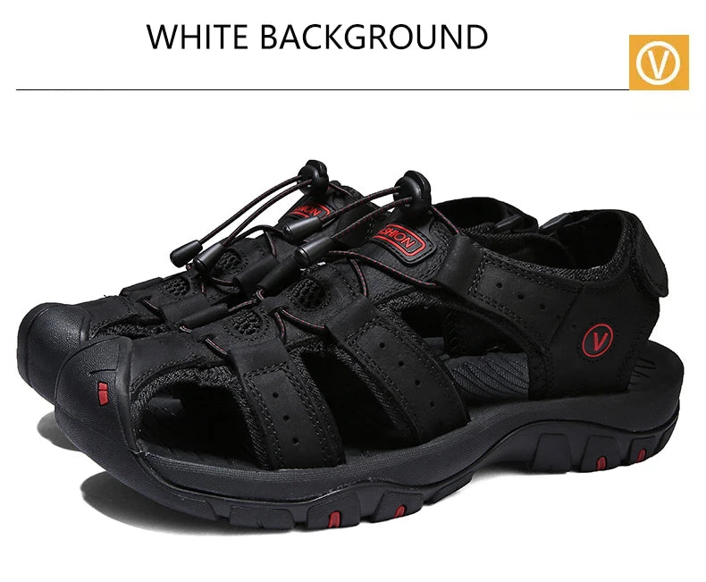 Men’s Breathable Roman Sandals – Casual Outdoor Slip-On Beach Shoes