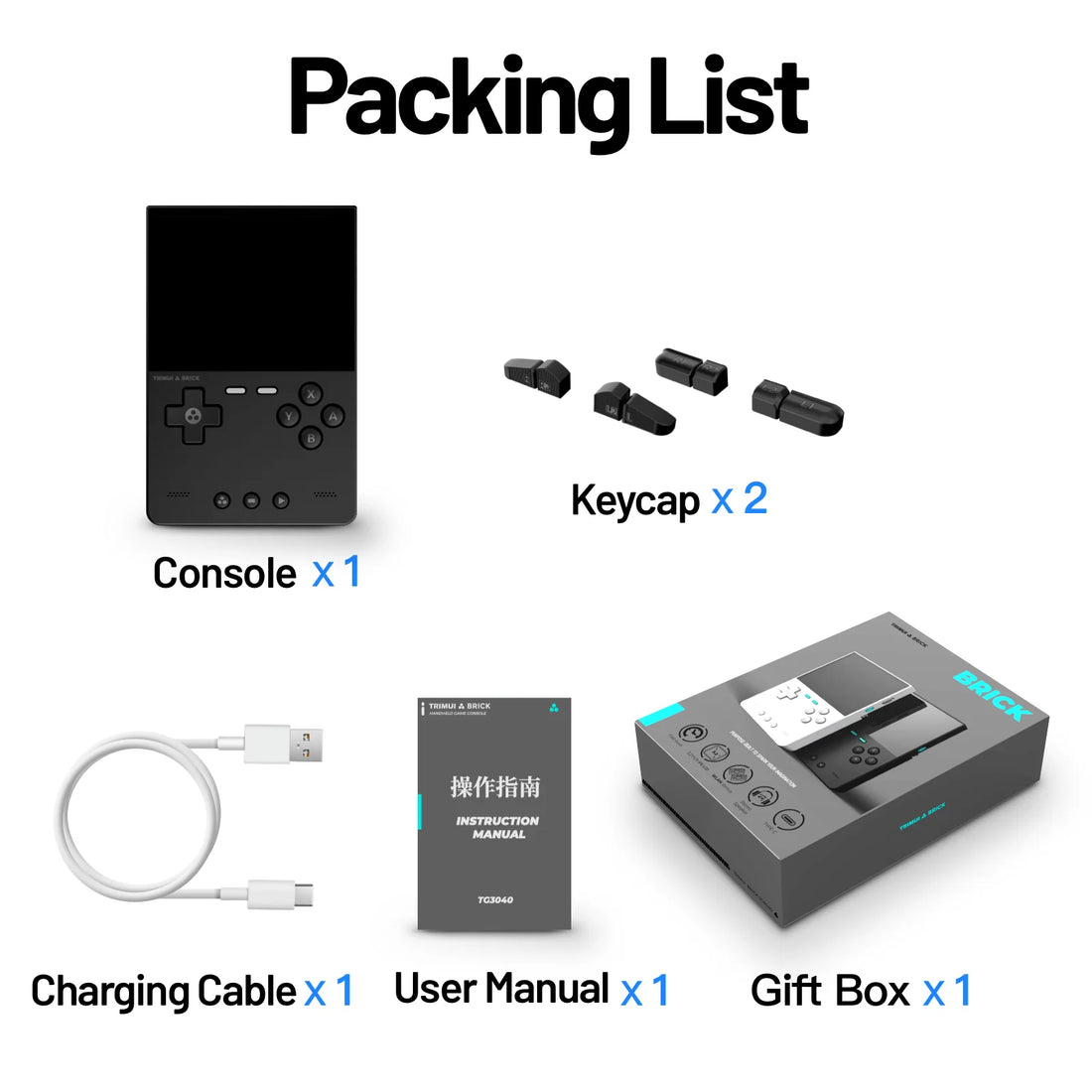 Trimui Brick Retro Handheld Console – 3.2" IPS, 1TB Expandable