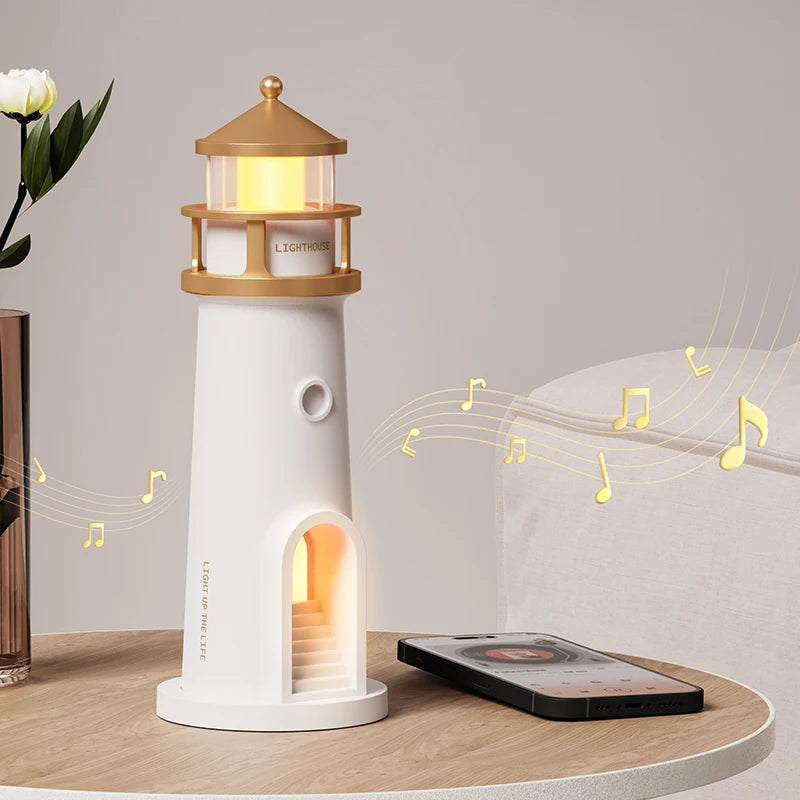 Moon Lamp Projection Lighthouse – Bluetooth Night Light with Remote