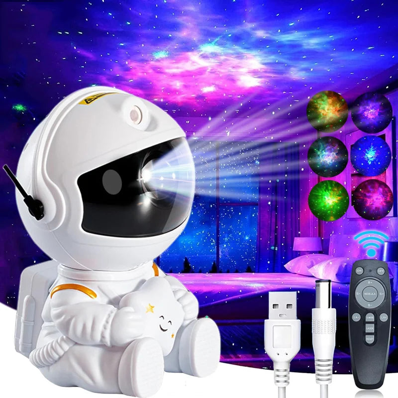 Galaxy Star Astronaut Projector – LED Starry Sky Night Light