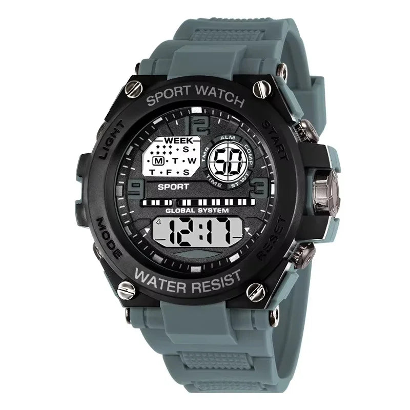 Men and Women's Electronicsa Watch Outdoor Sports  Big Dial Digital LED Alarm Digital-watch 1237 Sport Watch