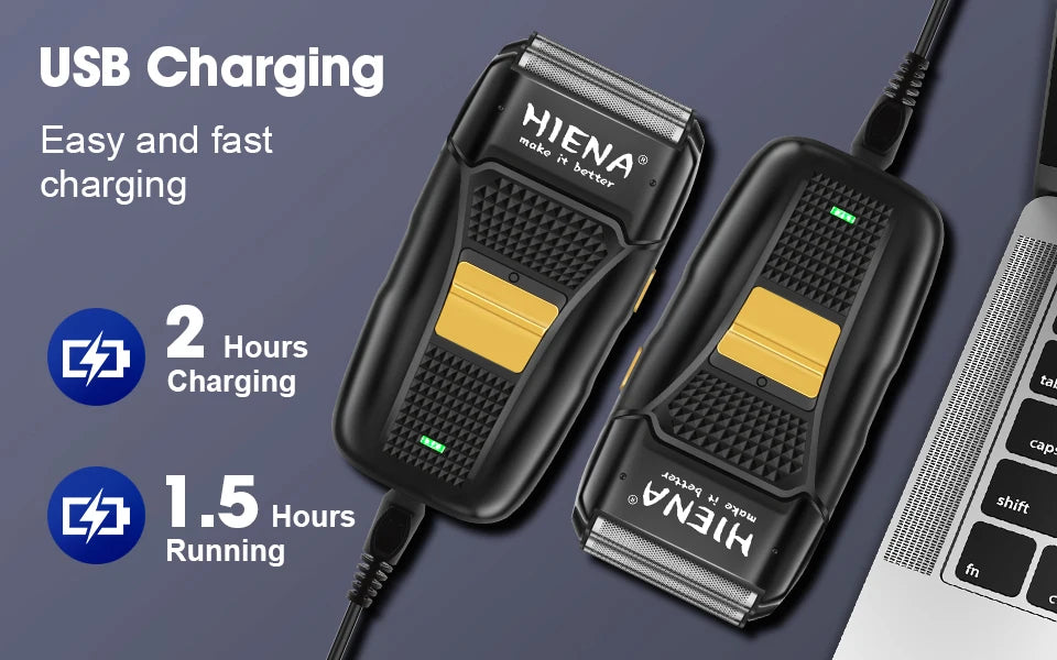 hiena Finish Machine Electric Professional Electric Hair Clippers Beard Clipper Rechargeable Men's Shaver Hair Trimmer Kit