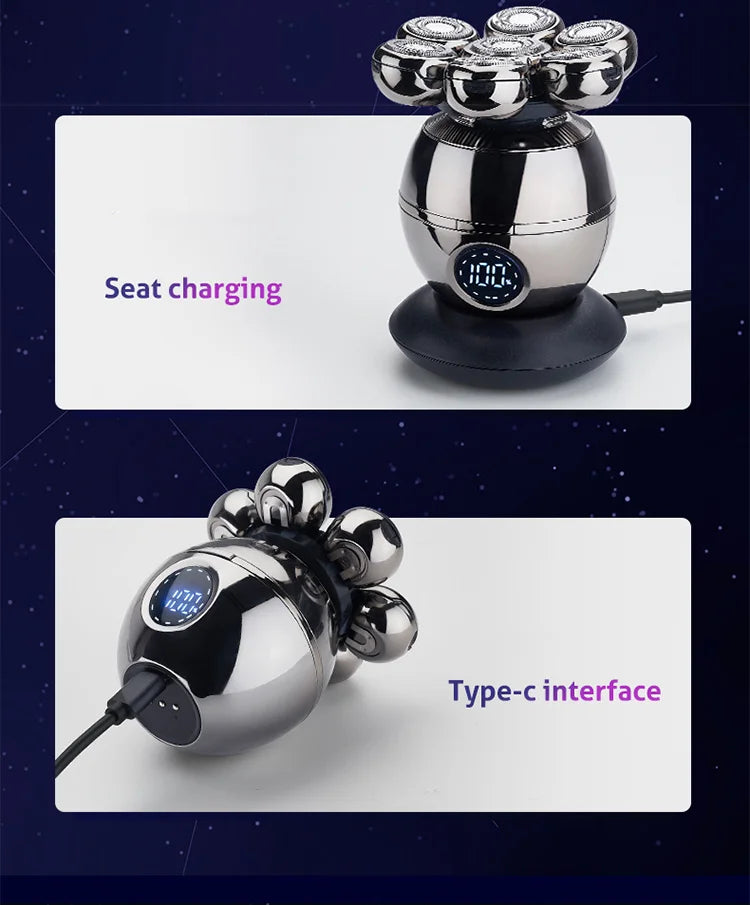 7D Electric Shaver – Floating Head Waterproof Beard Trimmer