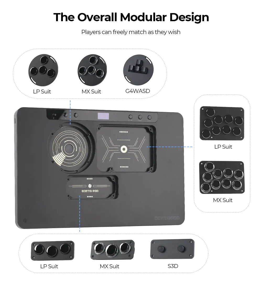 Haute42 HautePad X Leverless Fightstick – RGB Hitbox Controller