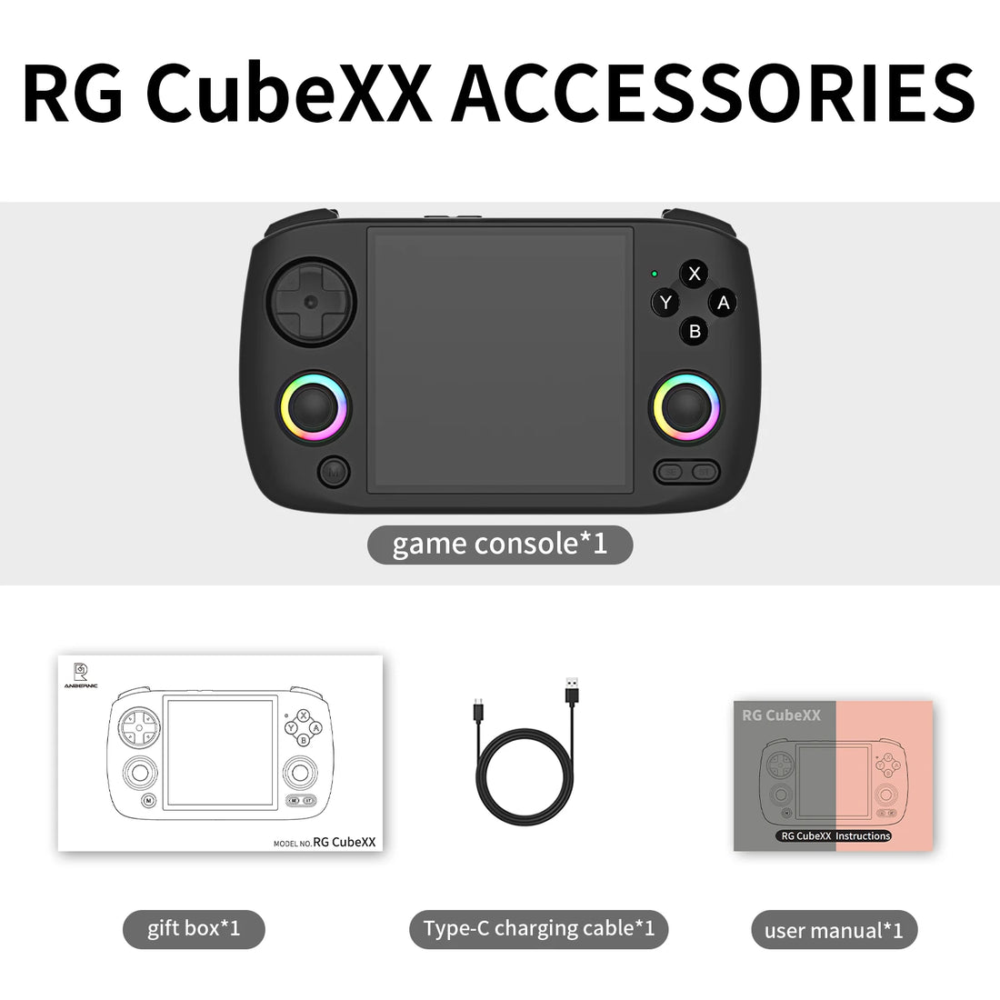 Anbernic RG CubeXX Retro Handheld – 3.95" IPS, 5056 Games