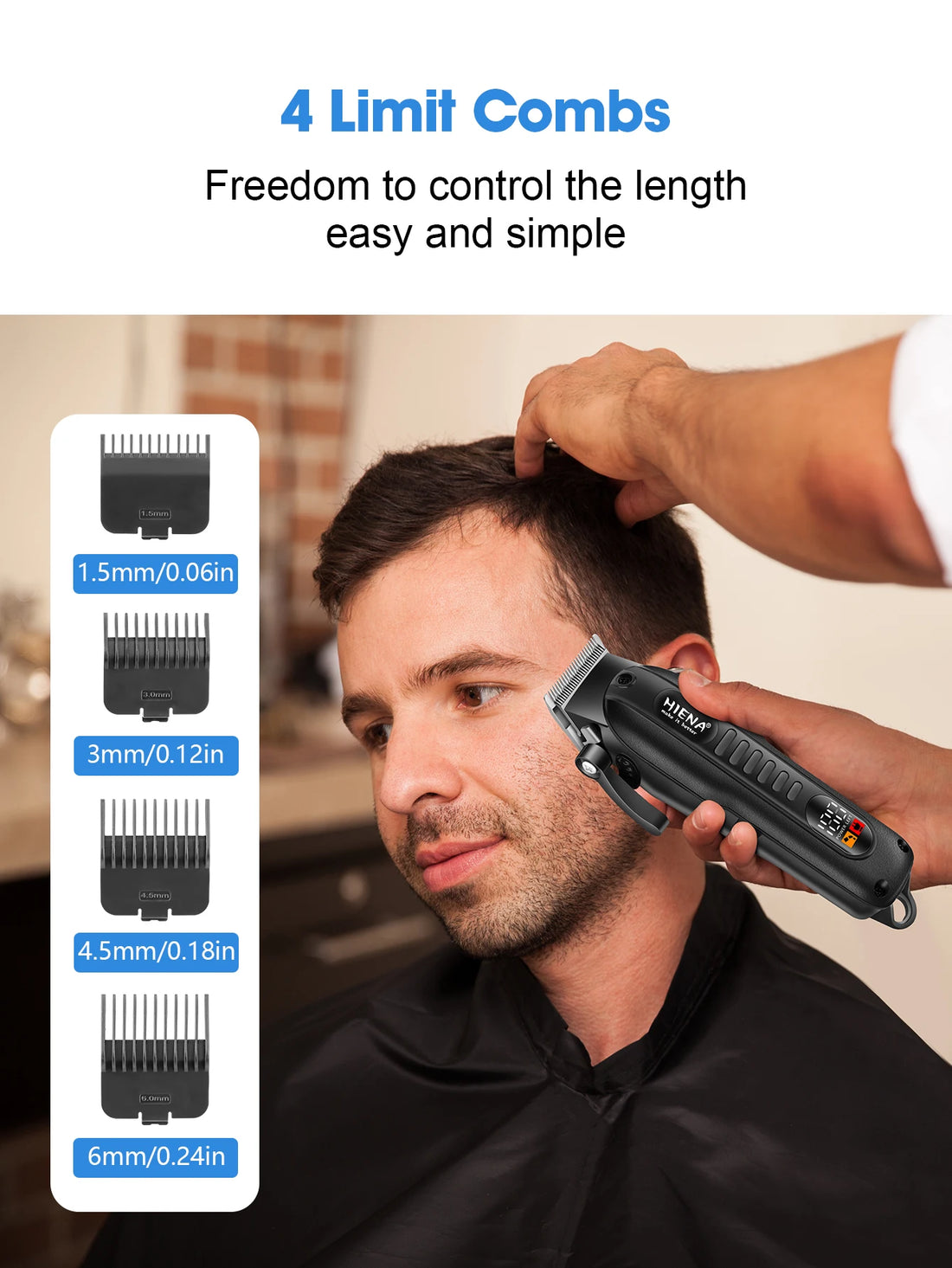 Professional Barber Electric Hair clipper LED display screen UBS charging Trimmer Powerful electric hair clipper trimmer tool