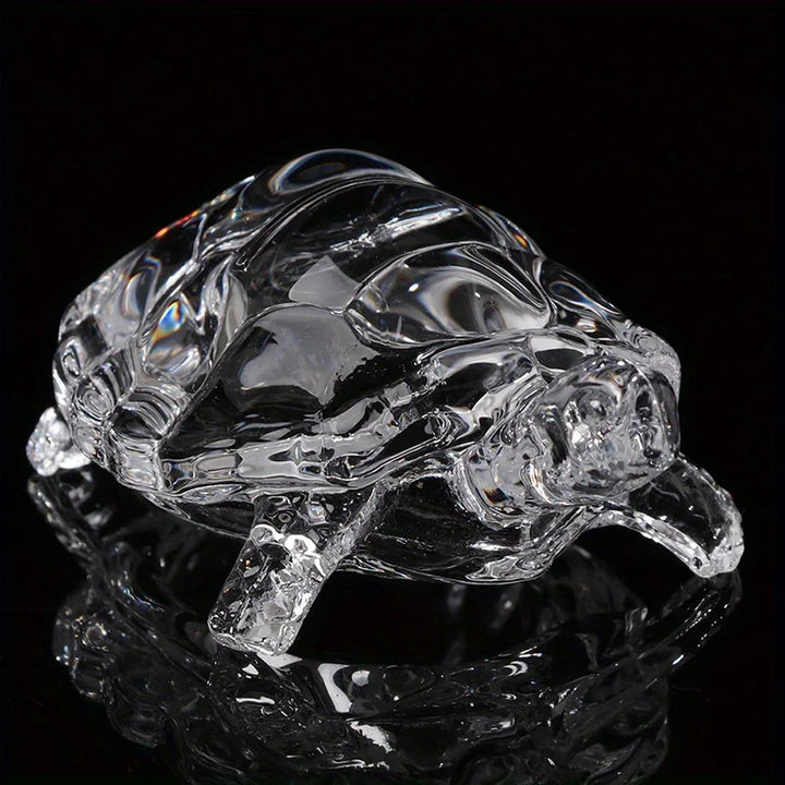 A Crystal Turtle Ornament, Mini Turtle Statue, Lucky Ornament, Suitable for Home Office Desk Decoration, Home Decoration