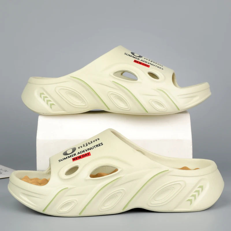 Men Summer Slippers High Quality EVA Sandals Soft Non Slip Platform Soft Slides Outdoor Beach Shoes Unisex Design Slippers