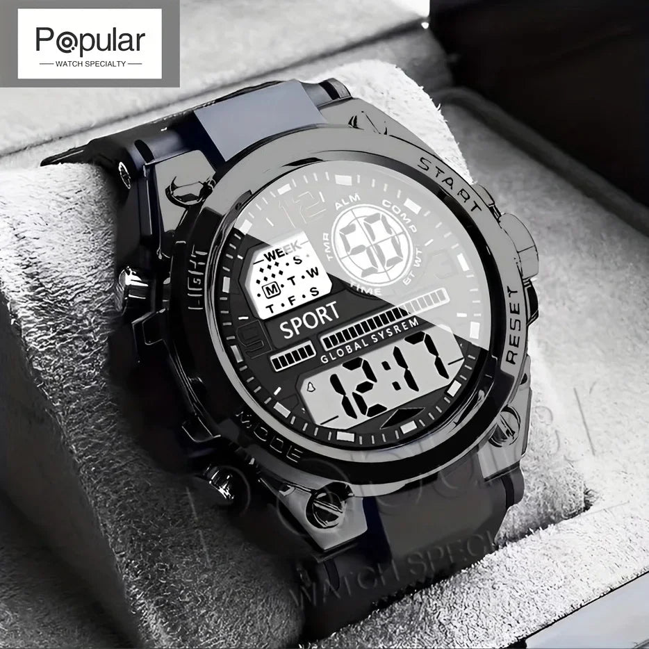 Men and Women's Electronicsa Watch Outdoor Sports  Big Dial Digital LED Alarm Digital-watch 1237 Sport Watch