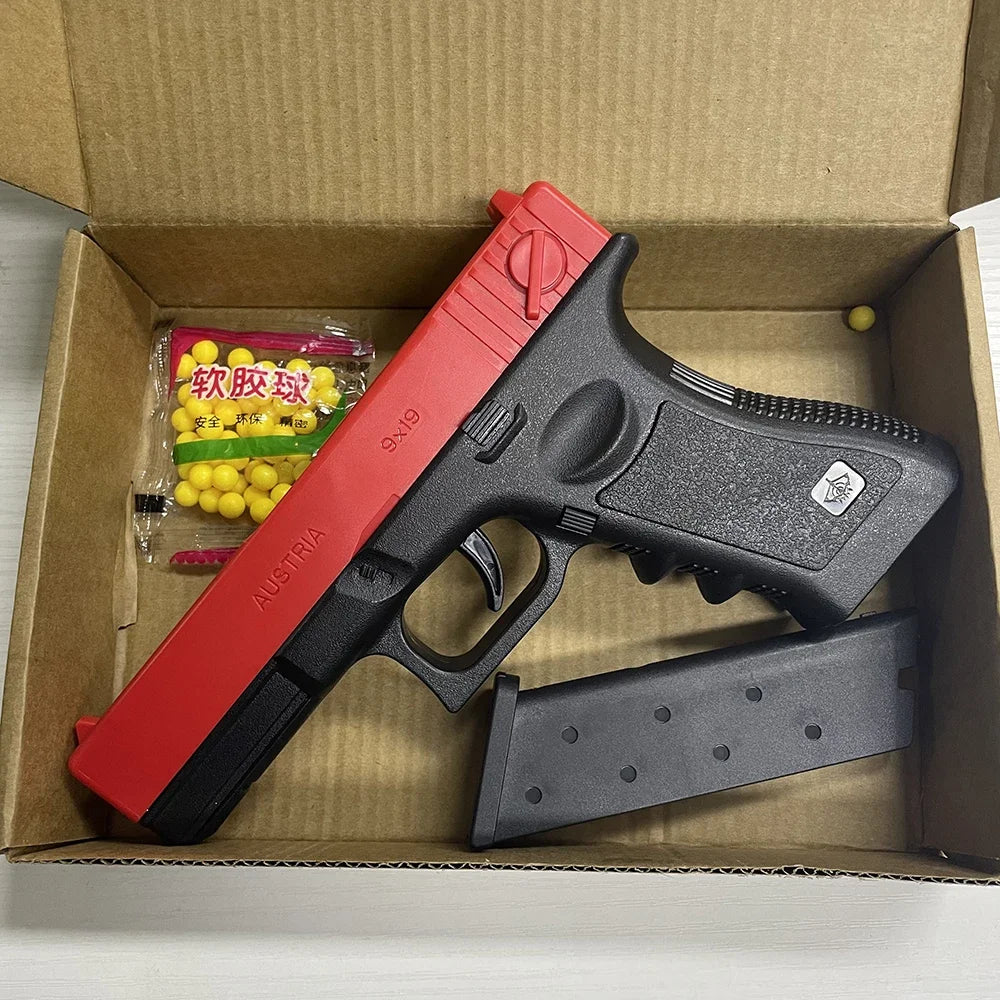 High quality soft bullet air gun manual G17 glock toy gun lower magazine laser outdoor sports CS game weapons children gift