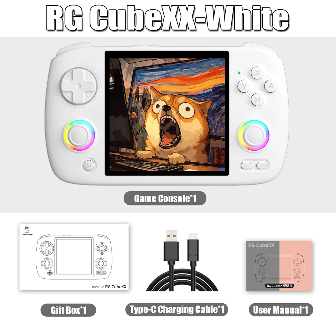Anbernic RG CubeXX Retro Handheld – 3.95" IPS, 5056 Games
