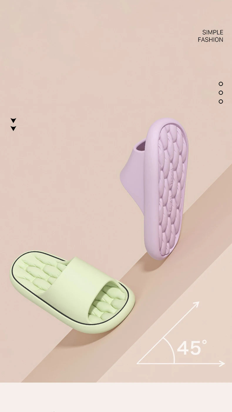 Super Light Soft Slippers Simple Fashion Slides EVA Elastic Shoes Colorful Sneakers In Door Bathroom Flip Flops