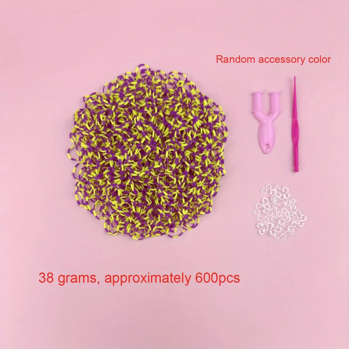 600PCS Loom Bands Bracelet Kit – DIY Jewelry Craft Set for Girls