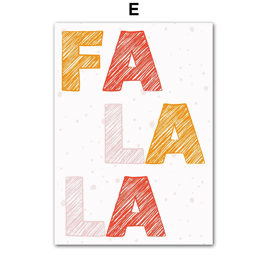 Nordic Christmas Wall Art – Santa & Tree Canvas Prints