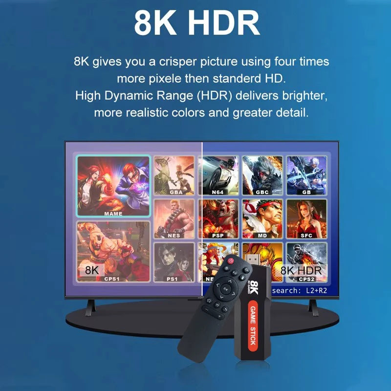 X2 Game TV Stick Console – 64GB, 10,000+ Games, 8K HD